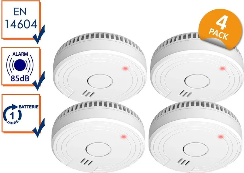 ELRO FS1801 detector de humo, pack de 4