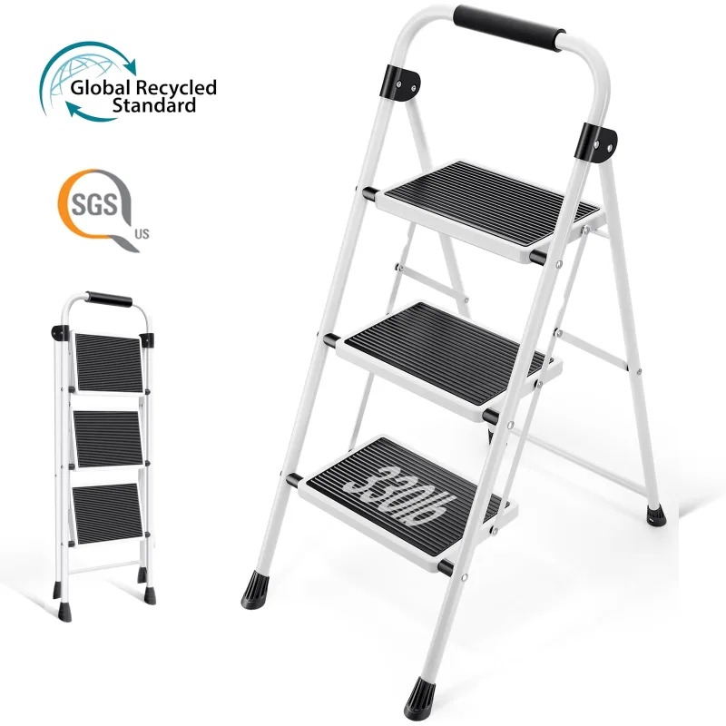KINGRACK, escalera plegable de 3 peldaños