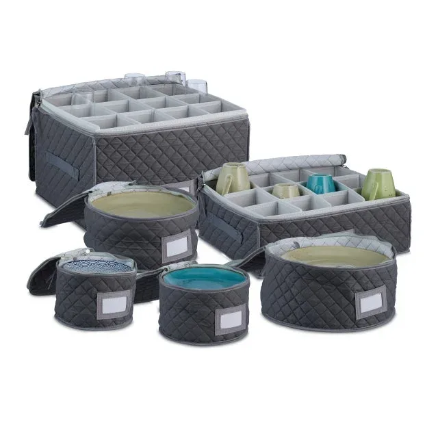 Relaxdays set 6 cajas copas vajilla